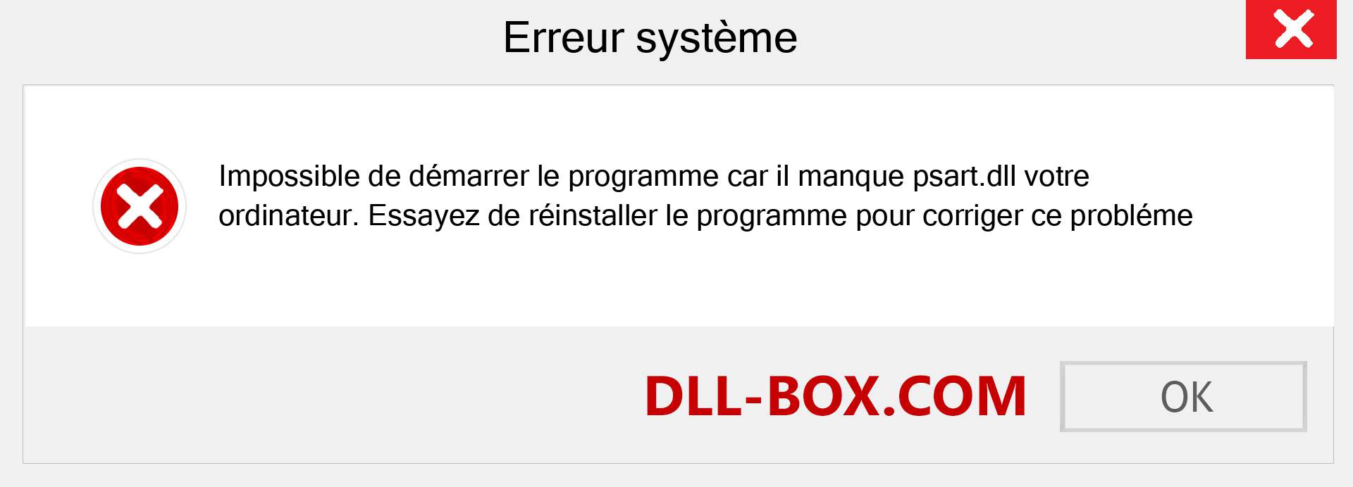 Le fichier psart.dll est manquant ?. Télécharger pour Windows 7, 8, 10 - Correction de l'erreur manquante psart dll sur Windows, photos, images